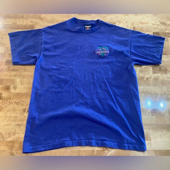 SIGNAL SPORT Vintage Navy Blue Men’s Shirt “Windy City Chicago” Graphic XL - Picture 3 of 10